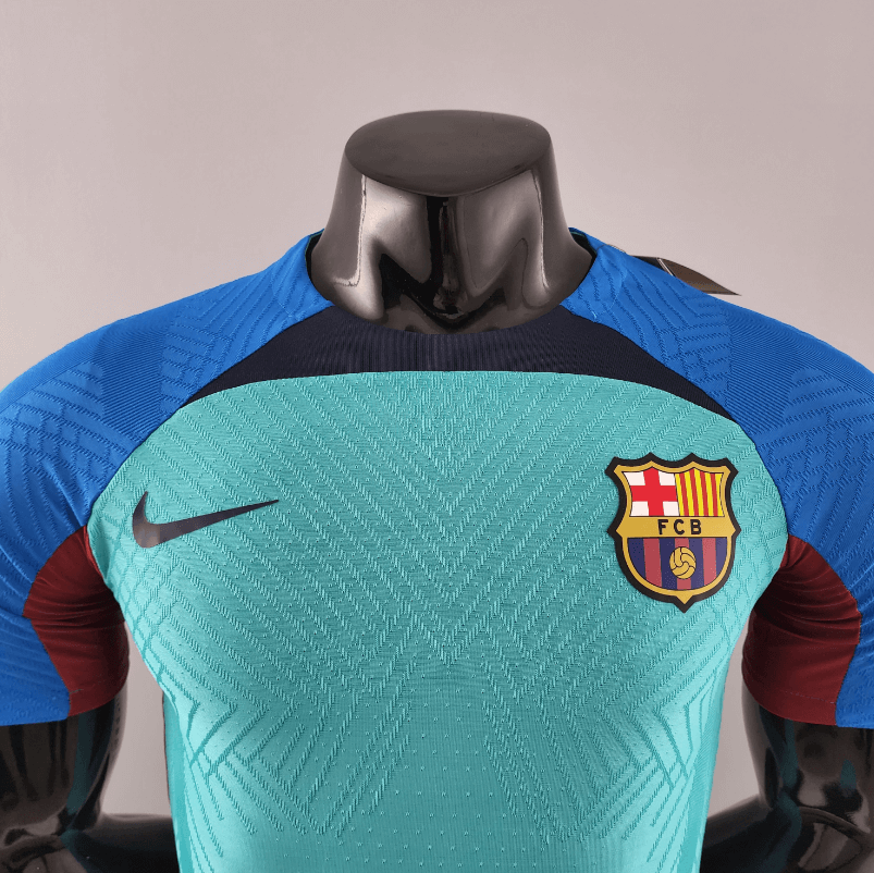 CAMISETA 22/23 B-ARCELONA ENTRENO AZUL Y VERDE - Imagen 3