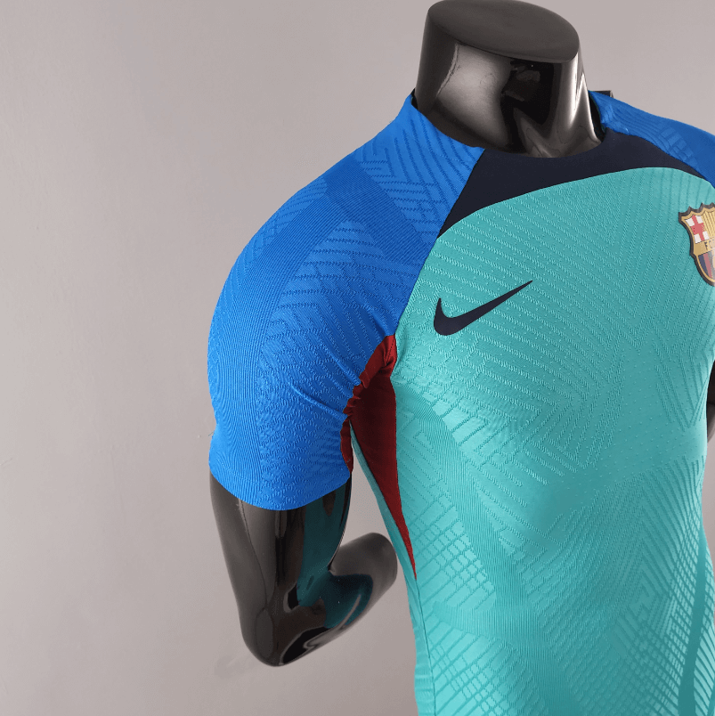CAMISETA 22/23 B-ARCELONA ENTRENO AZUL Y VERDE - Imagen 4