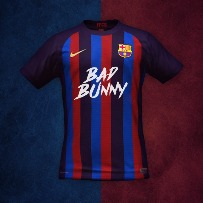 CAMISETA BARCELONA EDICIÓN LIMITADA DE BAD BUNNY LA 1A EQUIPACIÓN MASCULINA DEL FC - Imagen 3