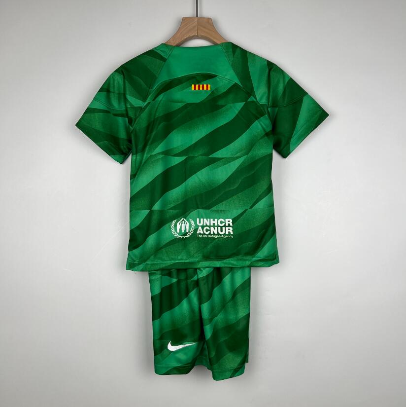 CAMISETA PORTERO B-ARCELONA VERDE 23/24 NIÑO - Imagen 2