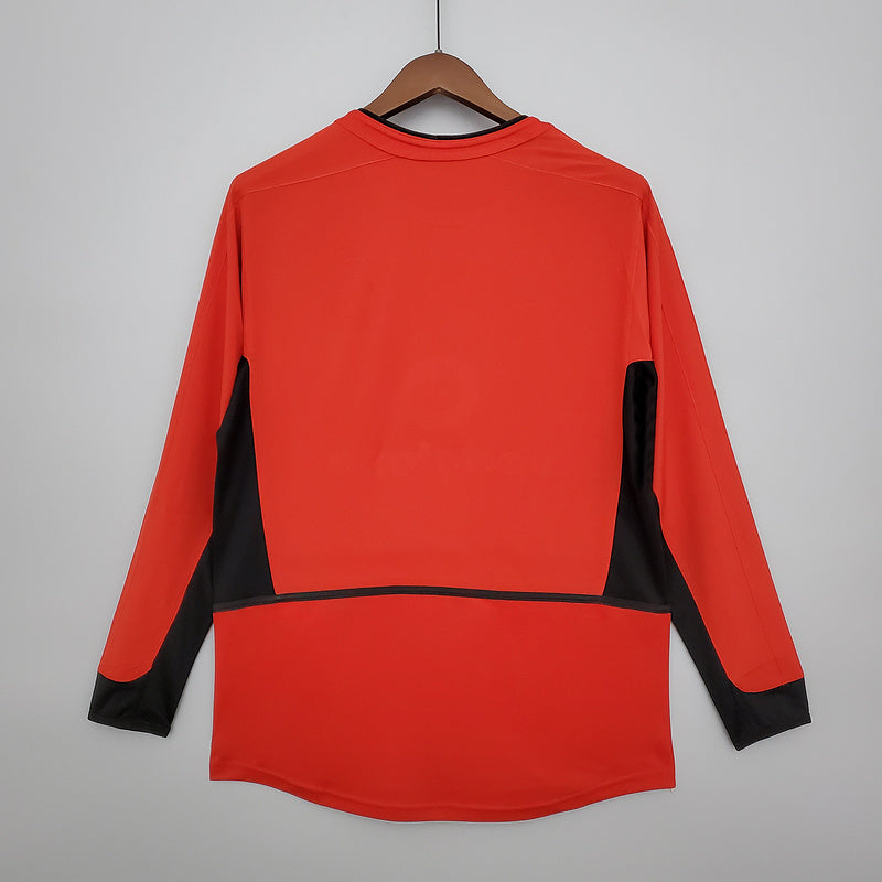 2002-2004 Man United Home long sleeve retro shirt - Imagen 2