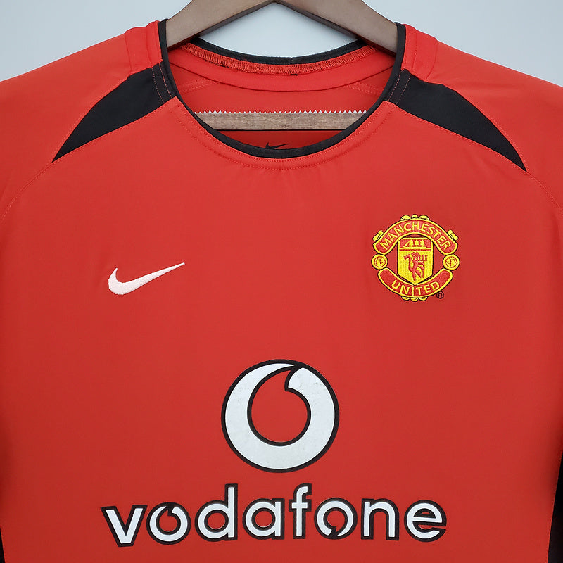 2002-2004 Man United Home long sleeve retro shirt - Imagen 3